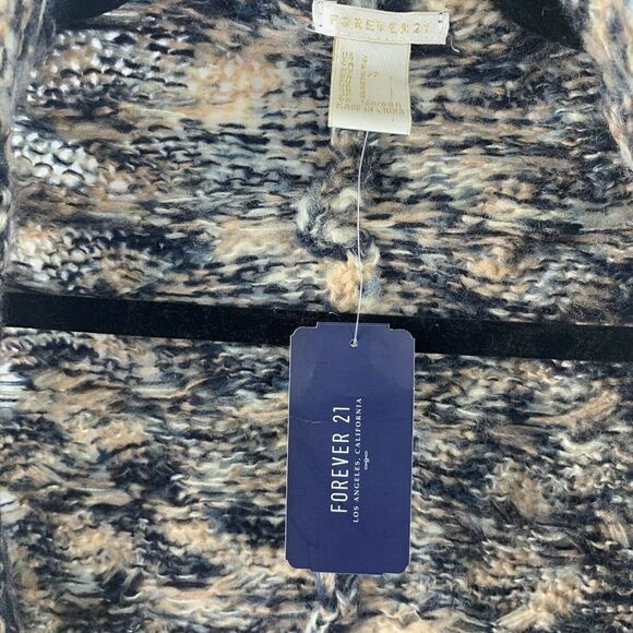 Chunky Knit Open Front Cocoon Cardigan Sweater S - Picture 4 of 5